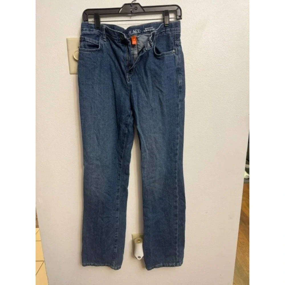 Childrens Place Boys Bootcut Jeans Blue Denim Size 18 Medium Wash Casual (D)